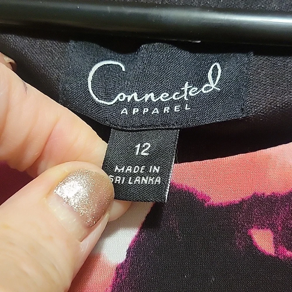 Gorgeous pink & black dress. Size 12 - Picture 8 of 8